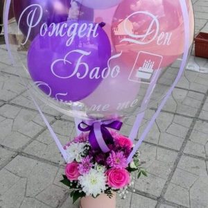 Балон с цветя модел 12